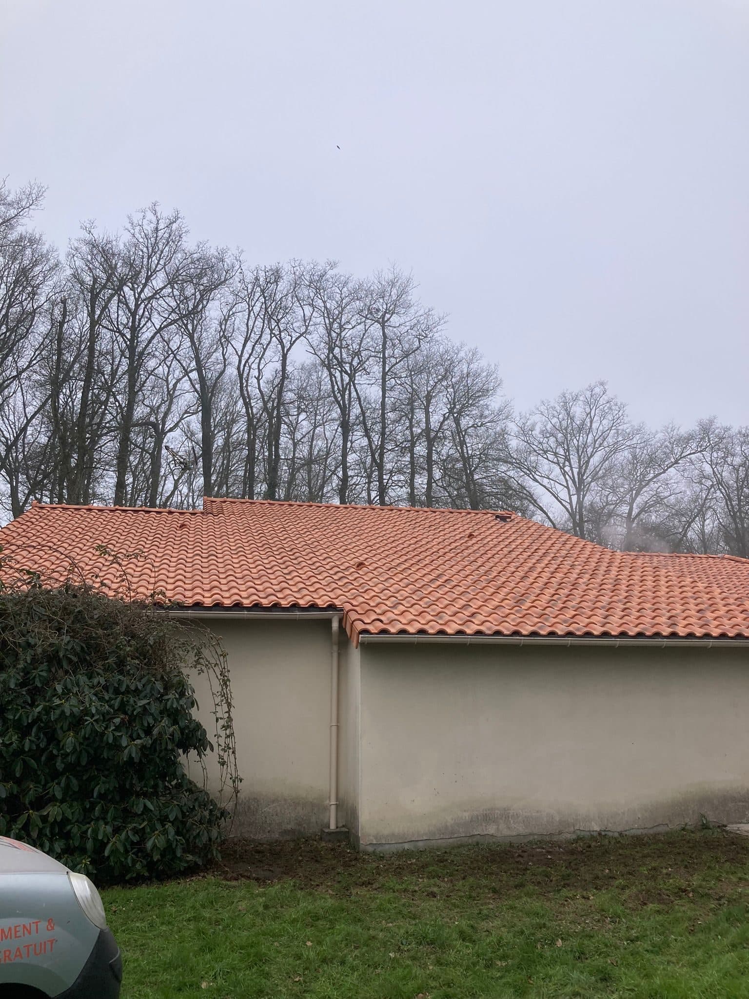 Démoussage complet de toiture — après intervention